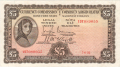 Ireland, Republic Of 5 Pounds, Prefix 15T, 7.6.1932